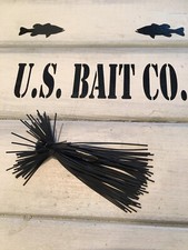 3 Inch Finesse Bass Jig Skirts Living Rubber Lot Of 10 Color Solid Black