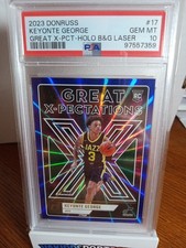 2023 Donruss Keyonte George Great X-Pectations Holo B&G Laser /35 PSA 10, Jazz