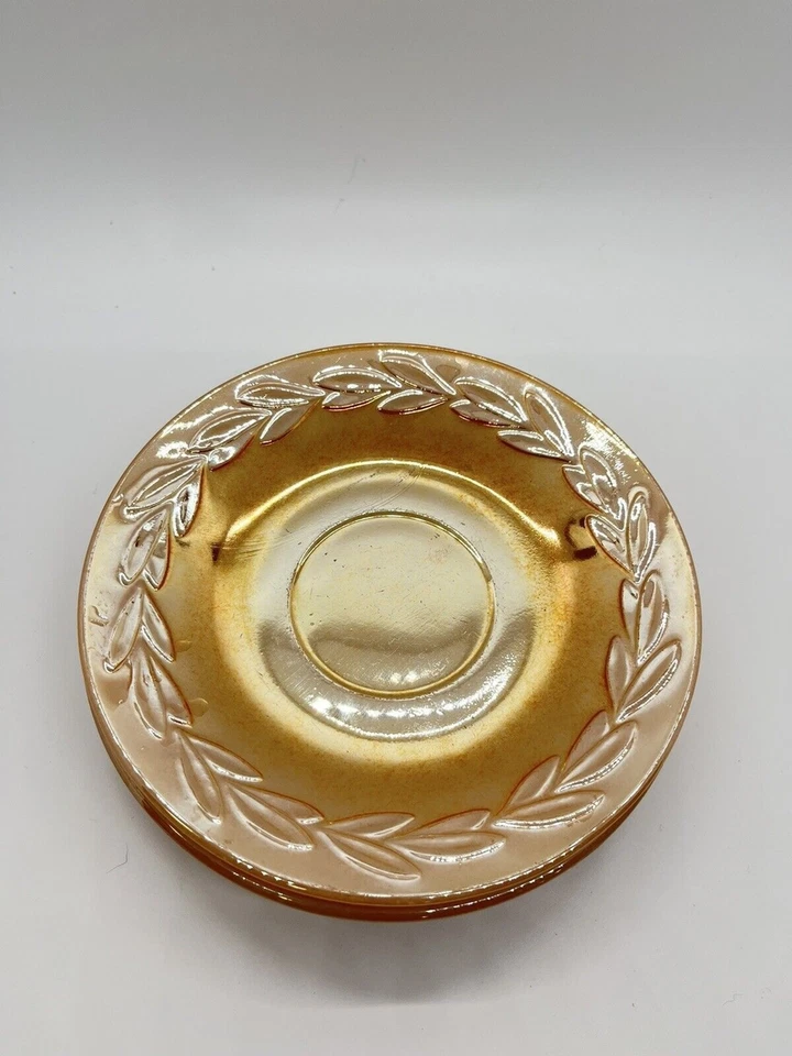 Juego de 3 platillos Anchor Hocking Fire King ámbar melocotón vidrio Foto 3 de 4