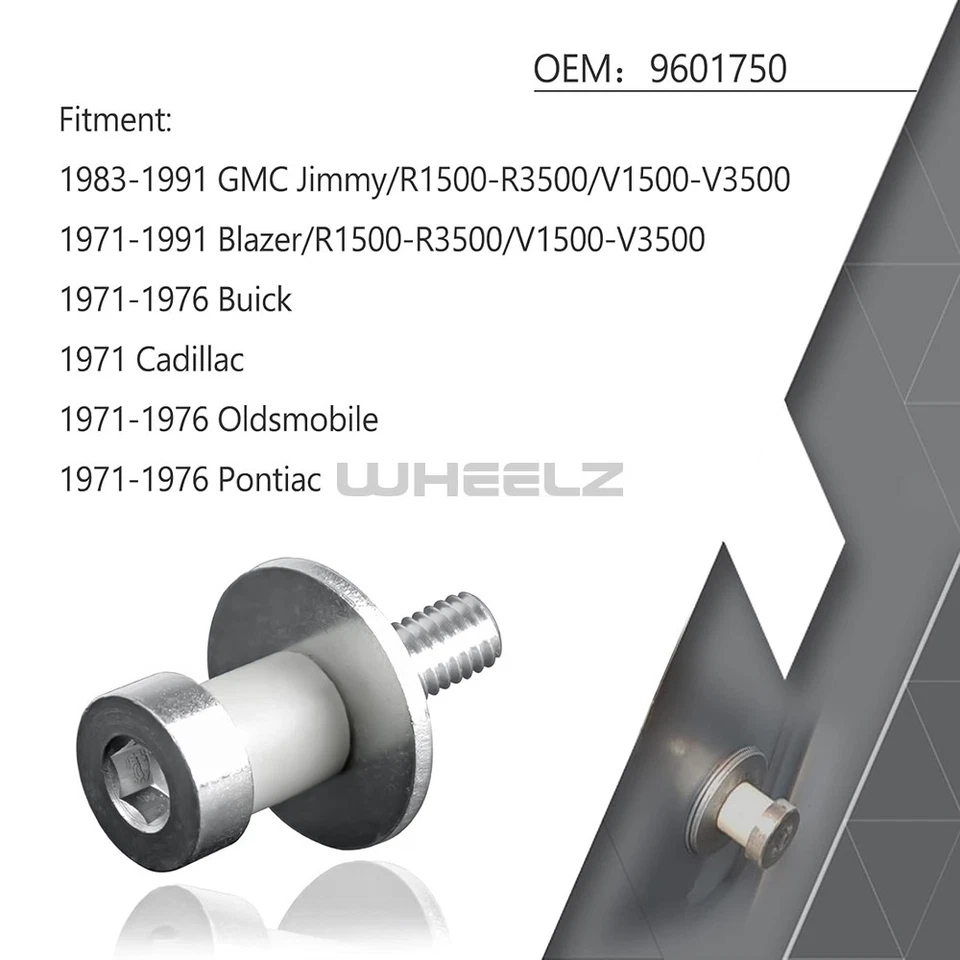 38420 Door Latch Striker Bolt 9601750 For 71-91 Buick Cadillac Olds Pontiac GM Foto 4 de 4