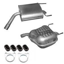 2x Endschalldämpfer Auspuff für Opel Vectra C 2.0/2.2/3.2 bis 12/08 +Montageware