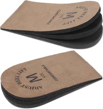 1 Pair Heel Pads for Shoes Men  Women Height Increase, Adjust A Lift Brown