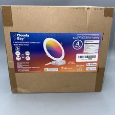 CLOUDY BAY [4 Pack] 8 inch Smart WiFi LED Recessed Lights,20W RGBCW Color Cha...