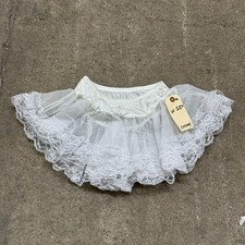 Vintage White Multi-Tiered Mini Petticoat / Crinoline Tutu Skirt