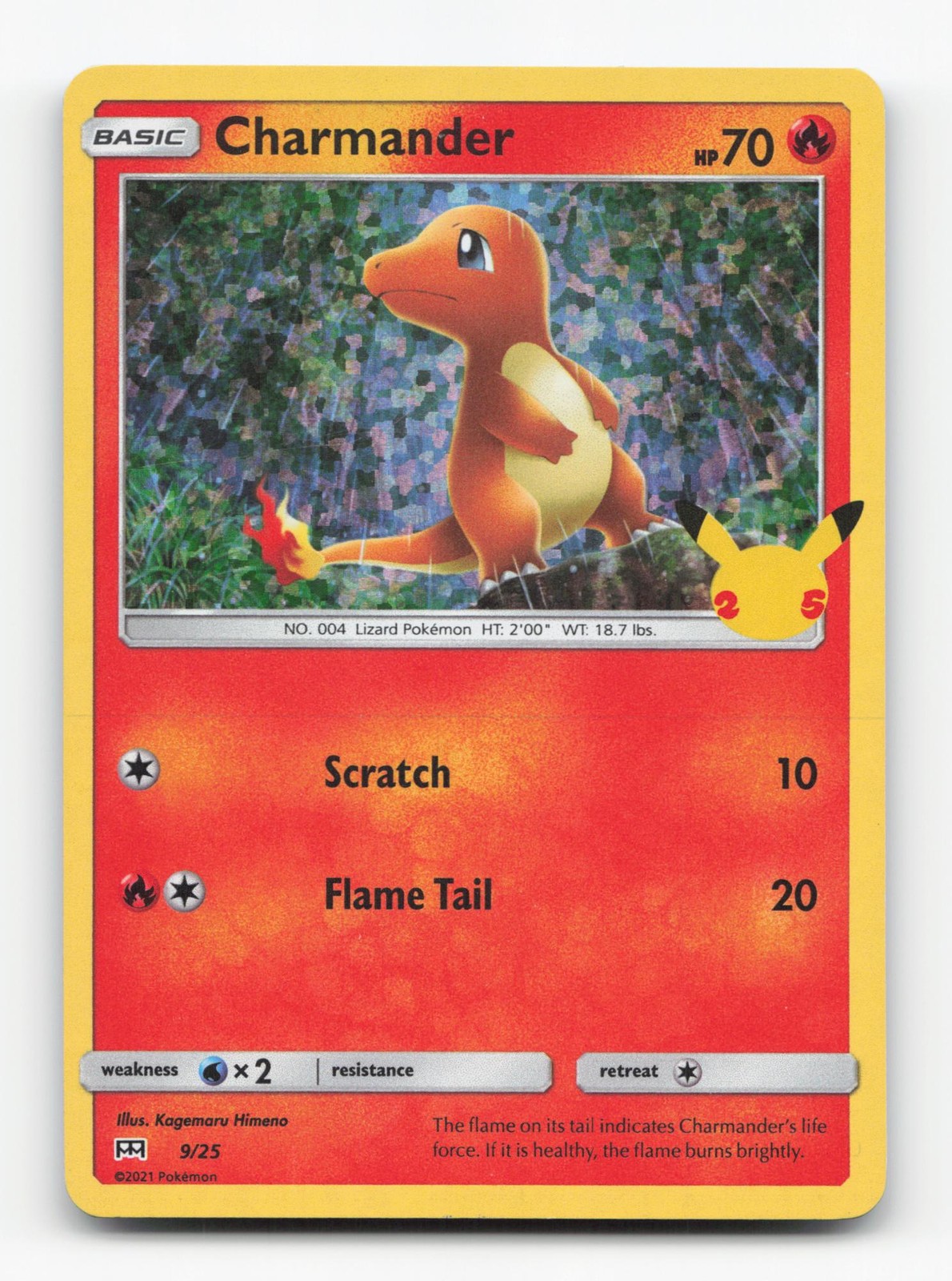 Pokemon TCG - Charmander 009/025 NM McDonald's 25th Anniversary Promos Holo
