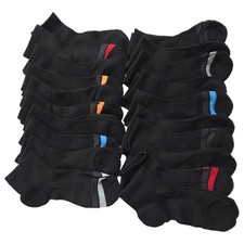 Wonder Nation Boys Black Ankle Socks 20-Pack Med 9-2 1/2