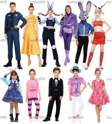 Zootopia Rabbit Officer Judy Hopps Kids Adults Karneval Cosplay Costumes suits