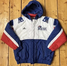 Vintage 90s New England Patriots Proline By Apex One Puffer Jacket Size Large