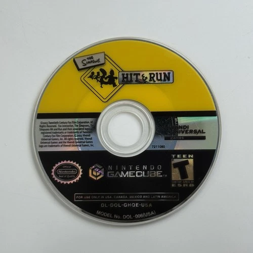 The Simpsons: Hit And Run (Nintendo GameCube, 2003) Disc Only