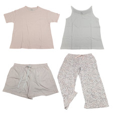 Felina Womens Lounge Pajama Set Sleepwear Small Size Tee Tank Top Pants Shorts