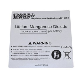 HQRP 3V 10-Pack Tabbed Battery for Nintendo Gameboy Pokemon Game Cartridge