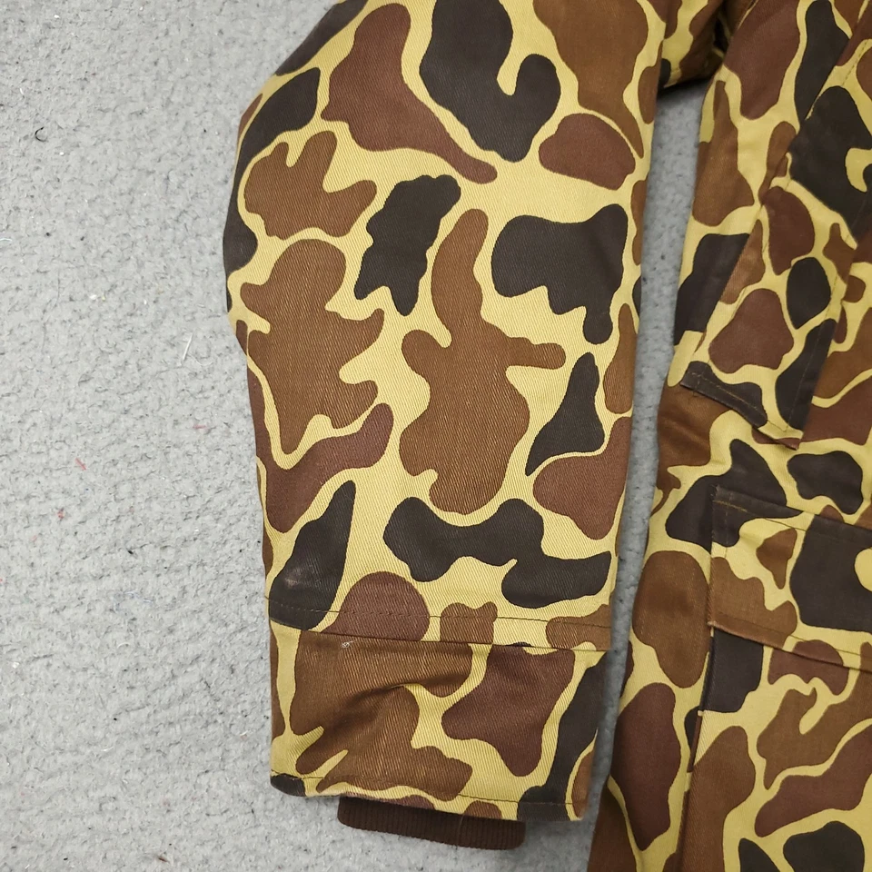 Vintage Woolrich Jacket Mens Small Tan Camo Gore-Tex Hooded Parka Made USA 90s - Image 3 of 4