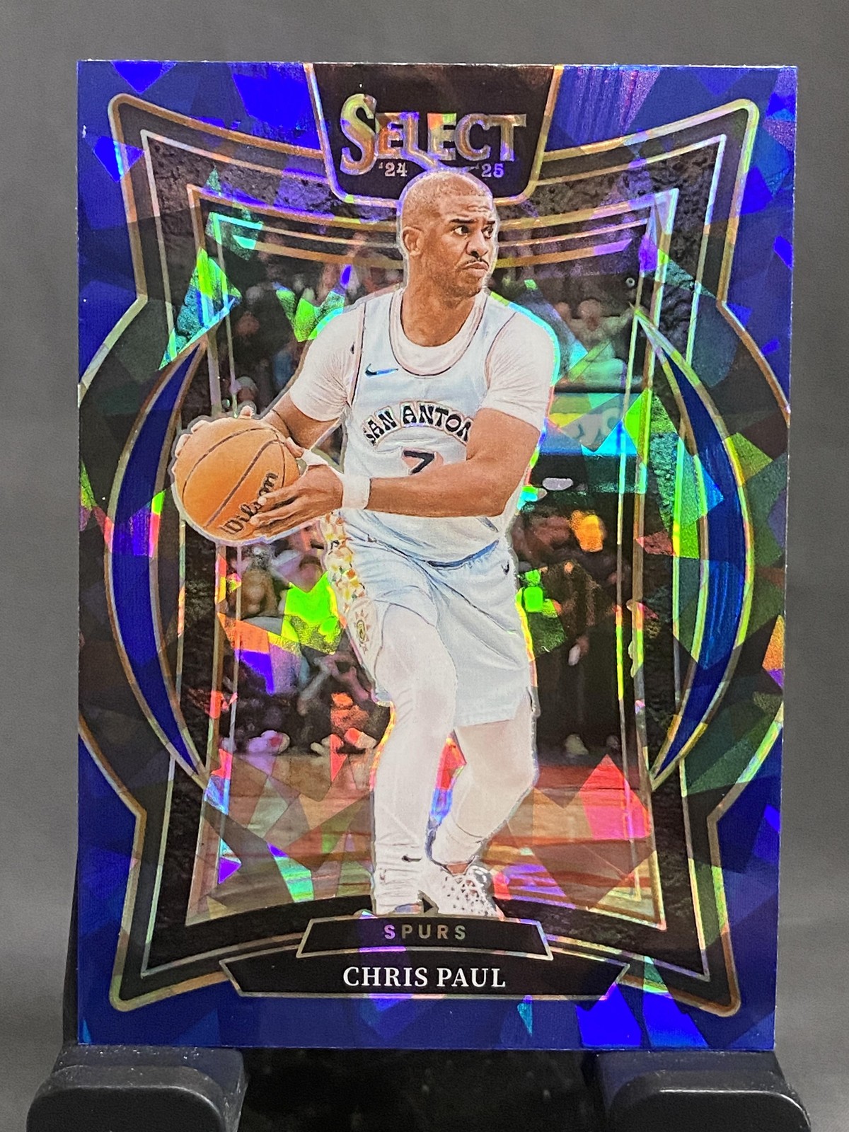 2024-25 Panini Select #22 Chris Paul Blue Cracked Ice Prizms