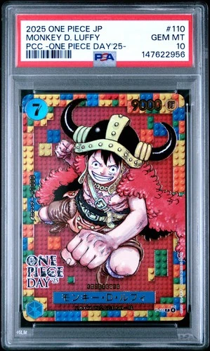 2025 ONE PIECE JAPANESE PREMIUM CARD #110 MONKEY D. LUFFY PSA 10
