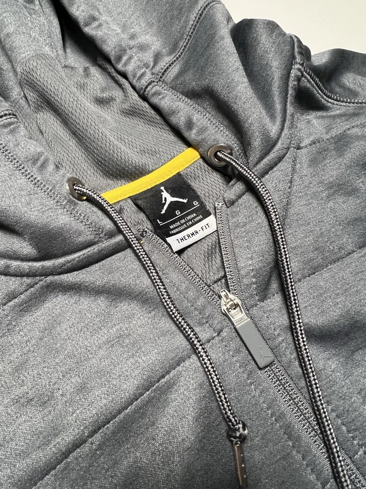 Jordan Therma-FIT Men's Full-Zip Hooded Fleece Track Jacket Gray L - Image 3 of 4