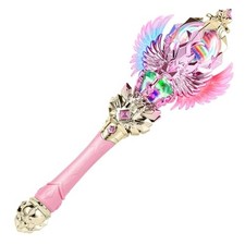 Pink Magic Princess Wand - Dual Lights - Spinning LEDs with Sound - Dual Colors