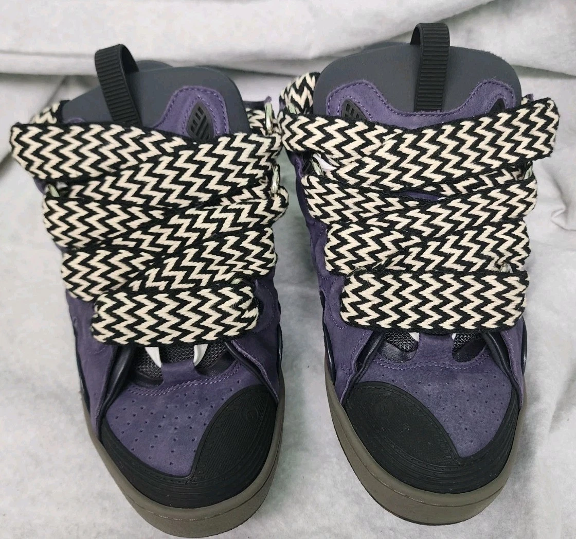 Lanvin — **AUTHENTIC** RARE Lanvin Curb Suede Sneakers Men's SIZE 8 US Shoes