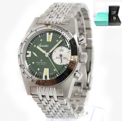 Neu 2022 Aquastar Deepstar II 321735ITI 37MM Green Box Papiere