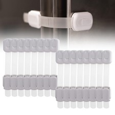 16-Pack Child Proof Locks for Cabinet Doors, Drawers, Fridge, Toilet Seat, Di...