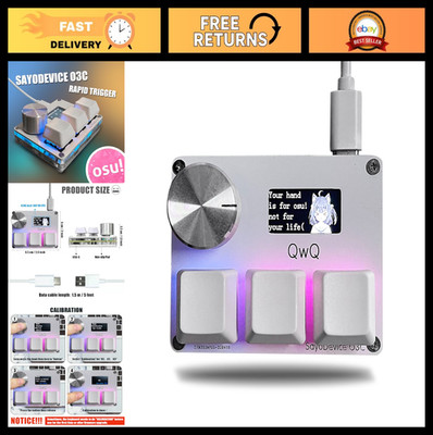 Rapid Trigger Hall Switches Mini Keypad with Knob, Screen, Macro Shortcuts