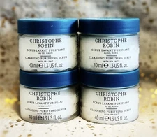 4x~Christophe Robin~Cleansing Purifying Scrub~40ml/1.3 fl oz  ea~Travel Sz~NWOB~