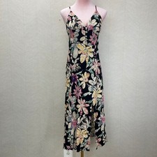 Urban Outfitters Rooftop Slit Midi Floral Spaghetti Strap Dress Womens Size M