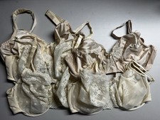 Vintage Vanity Fair 5pc Bra Lot 36DD Vassarette Underwire Beige Lace Unlined USA