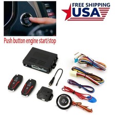 Universal 12v Car Keyless Entry Engine Start Alarm System Push Button Startstop