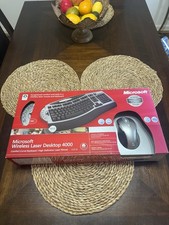Microsoft Optical Desktop 4000 Wireless Keyboard And Mouse New Open Box
