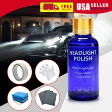 9H Car Headlight Lens Restoration Fluid Repair Set Plastic Light Polish Vjrmtxrq