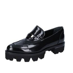 shiny black loafers womens