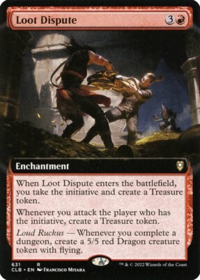 Loot Dispute 579 Extended Art Non Foil Rare Baldur's Gate MTG NM