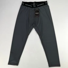 Sanabul Pant Men Small Stretch Crop Spell Out 24x20 Gray Training Run Gym Core