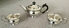MAPPIN & WEBB 'Triple Deposit Princes Plate' Silver Plated 3-piece Tea Set