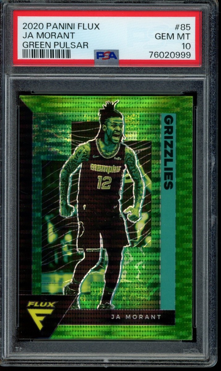 2020-21 Panini Flux #85 Ja Morant Green Pulsar Prizm PSA 10 2020-21 Panini Flux #85 Ja Morant Green Pulsar Prizm PSA 10