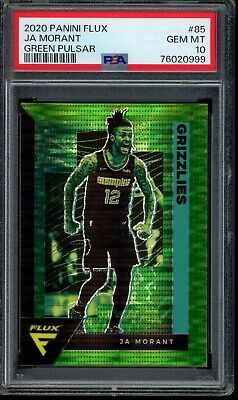 2020-21 Panini Flux #85 Ja Morant Green Pulsar Prizm PSA 10 2020-21 Panini Flux #85 Ja Morant Green Pulsar Prizm PSA 10