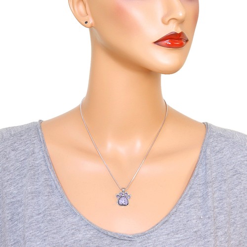Collar de piedra de nacimiento de cristal colgante joyería diseño pata cadena serpiente caja de regalo - Imagen 14 de 25
