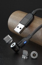 540 Degree Magnetic Type C, Micro, IOS Cable Fast Charging Magnetic Micro USB...