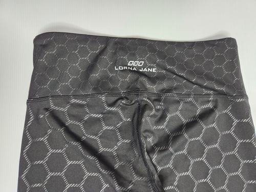 Lorna Jane Black Honeycomb print stretch fitted capri leggings Sz S Women's - Picture 6 of 8