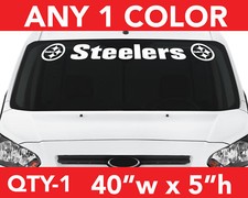 PITTSBURGH STEELERS WINDSHIELD DECAL STICKER 40"x5" ANY 1 COLOR