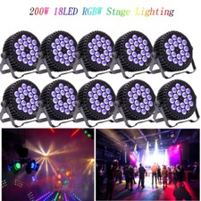 200W RGBW Stage Lighting 18LED PAR DMX Cast aluminum DJ Disco Party Club Light