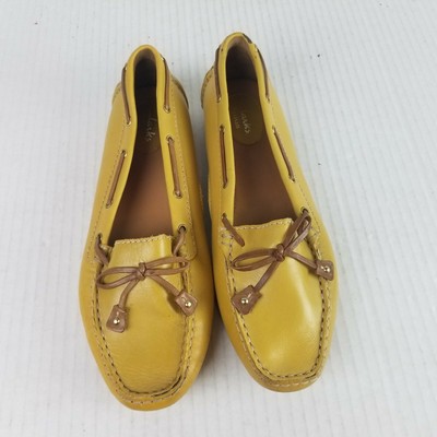 clarks flats yellow