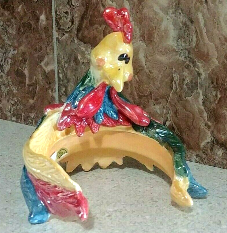 CLEARANCE - Crazy Rooster Lid Jar Candle Bottle Topper  MINT