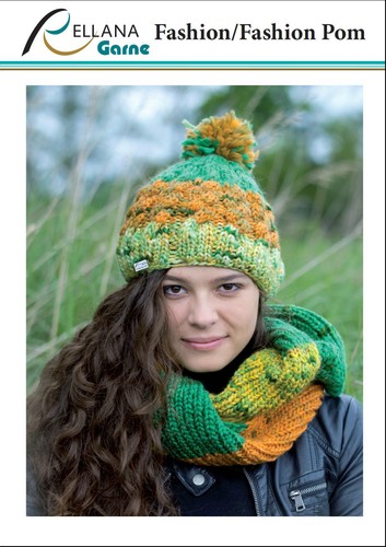 (€38-49,5/kg) 100gr skein fashion or set fashion pom for hat with gradient - Picture 20 of 20