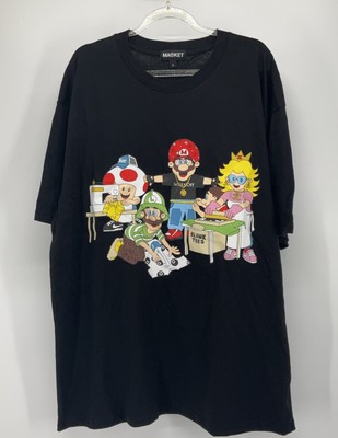 Market X Nintendo T Shirt Size XL Mario Princess Peach Toad Luigi Long Tee