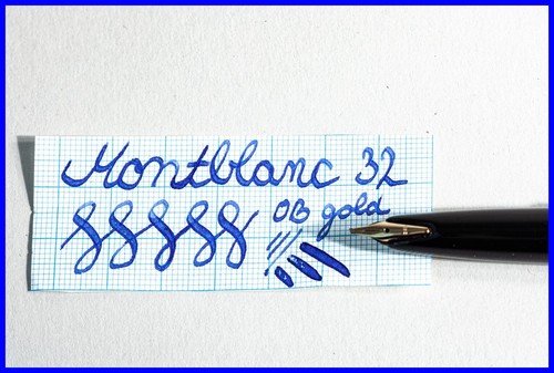 Montblanc N°32 Piston Filler IN Black & Gold With Ob 585 14c Gold Intarsiafeder - 第 7/7 張圖片