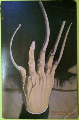 FINGER NAILS OF HIGH CLASS CHINESE, CHINA Post Card, 1905-15