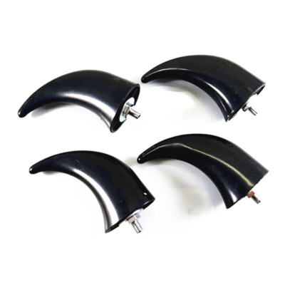 4pcs Black Universal Motorcycle Fender Front Horns Decoration Cafe Racer Touring