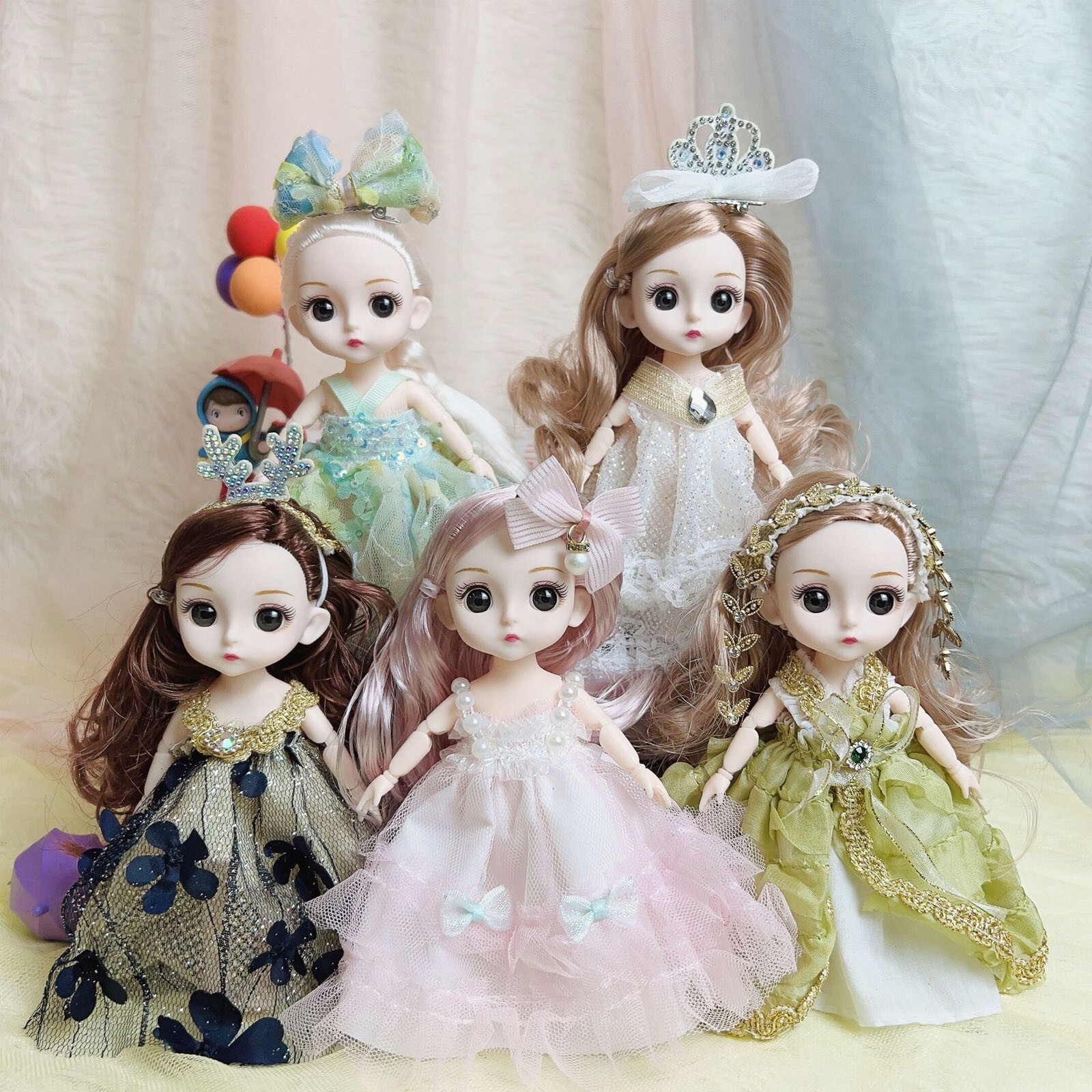 Small Cute Sister Girl Dolls For Little Girl Gift