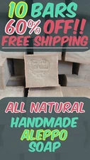 10 Bars Handmade Natural Vegan Ancient Laurel Oil Soap, Body & Hair Moisturizer